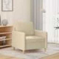 vidaXL Fauteuil Crème 60 cm Tissu
