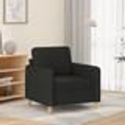 vidaXL Fauteuil Noir 60 cm Tissu