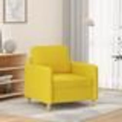 vidaXL Fauteuil Jaune clair 60 cm Tissu