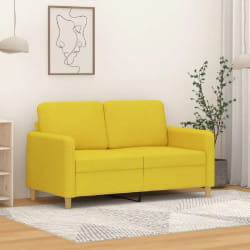 vidaXL Canapé 2 places 120 cm - Jaune clair