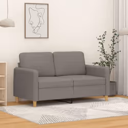 vidaXL Canapé à 2 places Taupe 120 cm Tissu