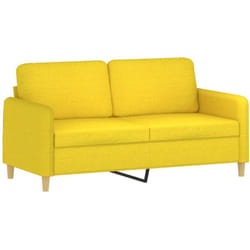 Vidaxl - Canapé à 2 places Jaune clair 140 cm Tissu