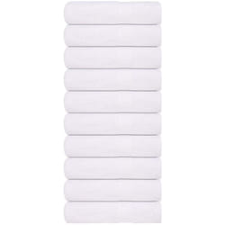 Serviettes de bain 10 pcs blanc 100x150 cm 360 g/m² 100% coton Vidaxl