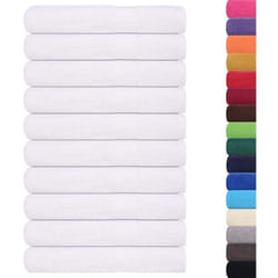 Serviettes 25 pcs blanc 100x200 cm 360 g/m² 100% coton Vidaxl