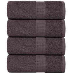 Gants de toilette 4 pcs anthracite 15x21 cm 360 g/m² 100% coton - Vidaxl