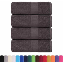 Serviettes de toilette 4 pièces frogn Anthracite 30 x 30 cm 100 % coton Vidaxl
