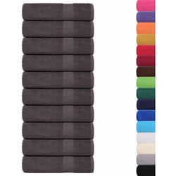 Essuie-mains 50 Pcs Anthracite 50x100 Cm 360 G/m² 100% Coton - Vidaxl