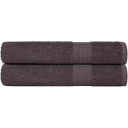 Serviettes 2 pcs anthracite 100x200 cm 360 g/m² 100% coton - Vidaxl