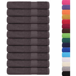 Serviettes 25 pcs anthracite 100x200 cm 360 g/m² 100% coton Vidaxl