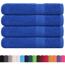 Serviettes de sauna 4 pcs bleu 80x200 cm 360 g/m² 100% coton Vidaxl
