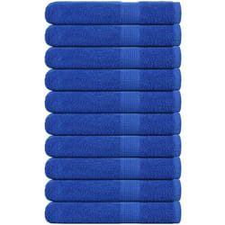 Serviettes 10 pcs bleu 100x200 cm 360 g/m² 100% coton - Vidaxl