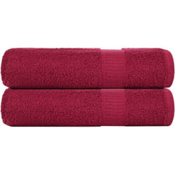 Vidaxl - Serviettes de douche 2 pcs bordeaux 70x140cm 360g/m² 100% coton