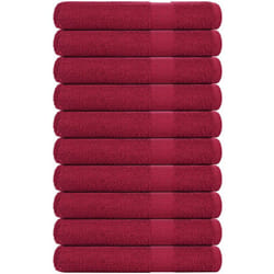 Vidaxl - Serviettes de sauna 10pcs bordeaux 80x200cm 360 g/m² 100% coton