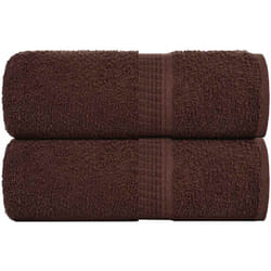 vidaXL Serviettes de visage 2 pcs marron 30x30 cm 360 g/m² 100% coton
