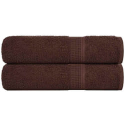 Serviettes de douche 2 pcs marron 70x140 cm 360 g/m² 100% coton - Vidaxl