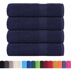 Serviettes de bain 4 pcs bleu marine 100x150 cm 100% coton vidaXL