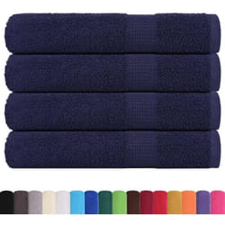 Serviettes 4 pcs bleu marine 100x200 cm 360 g/m² 100% coton Vidaxl