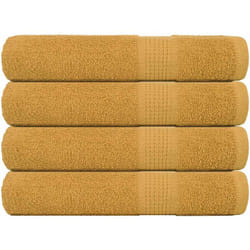 Vidaxl - Serviettes 4 pcs doré 100x200 cm 360 g/m² 100% coton