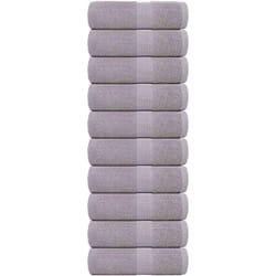 Serviettes d'invité 10 pcs gris 30x50 cm 360 g/m² 100% coton - Vidaxl