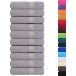 Essuie-mains 10 pcs gris 50x100 cm 360 g/m² 100% coton Vidaxl