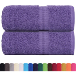 Serviettes de visage 2 pcs violet 30x30 cm 360 g/m² 100% coton Vidaxl