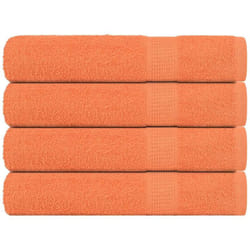 Vidaxl - Serviettes de sauna 4 pcs orange 80x200 cm 360 g/m² 100% coton