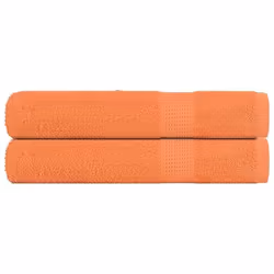 vidaXL Serviettes 2 pcs orange 100x200 cm 360 g/m² 100% coton serviette de plage serviette dinvité grande serviette de 136914
