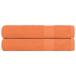 vidaXL Serviettes 2 pcs orange 100x200 cm 360 g/m² 100% coton serviette de plage serviette dinvité grande serviette de 136914