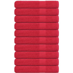 Vidaxl - Serviettes de sauna 10 pcs rouge 80x200 cm 360 g/m² 100% coton