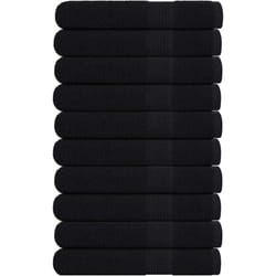 Vidaxl - Serviettes de sauna 10 pcs noir 80x200 cm 360 g m² 100% coton