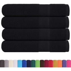 Serviettes 4 pcs noir 100x200 cm 360 g/m² 100% coton Vidaxl