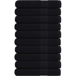 Serviettes 10 pcs noir 100x200 cm 360 g/m² 100% coton - Vidaxl