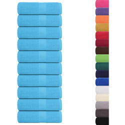 Serviettes de toilette 10 pièces frogn Turquoise 30 x 30 cm 100 % coton Vidaxl