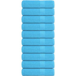 Serviettes de bain 10pcs turquoise 100x150cm 360g/m² 100% coton - Vidaxl
