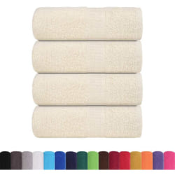 Serviettes de toilette 4 pièces frogn Crème 30 x 30 cm 100 % coton Vidaxl