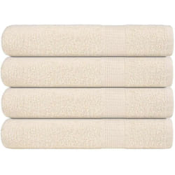 Serviettes de sauna 4 pcs crème 80x200 cm 360 g/m² 100% coton - Vidaxl
