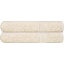 Serviettes 2 pcs crème 100x200 cm 360 g/m² 100% coton - Vidaxl