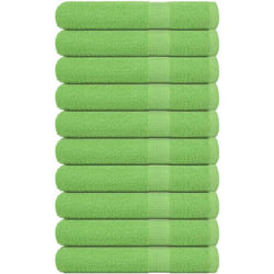 Serviettes de sauna 10 pcs vert pomme 80x200 cm 100% coton - Vidaxl