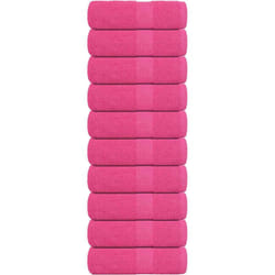 Serviettes de visage 10 pcs rose 30x30 cm 360 g/m² 100% coton - Vidaxl