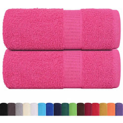 Vidaxl - Serviettes d'invité 2 pcs rose 30x50 cm 360 g/m² 100% coton