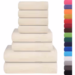 Cet ensemble de serviettes est idéal pour un usage domestique et commercial. Matériau doux et respectueux de la peau : ces se ...