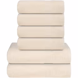 Cet ensemble de serviettes est idéal pour un usage domestique et commercial. Matériau doux et respectueux de la peau : ces se ...