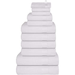Vidaxl - Ensemble de serviettes 12 pcs blanc 360 g/m² 100% coton