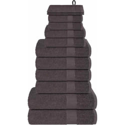 vidaXL Ensemble de serviettes 12 pcs anthracite 360 g/m² 100% coton