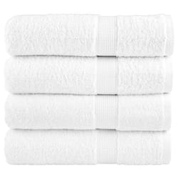 vidaXL Serviettes de bain de qualité supérieure SOLUND 4 pcs blanc