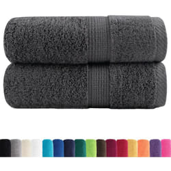 Vidaxl - Serviettes de toilette premium solund 2 pièces Anthracite 30 x 30 cm 600 g/m²