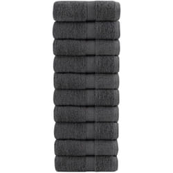 vidaXL Serviettes de visage de qualité sup. SOLUND 10 pcs anthracite