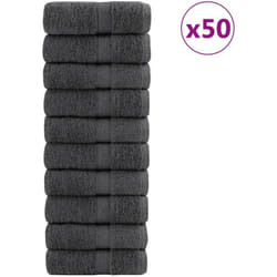Vidaxl - Serviettes de visage de qualité sup. solund 50 pcs anthracite
