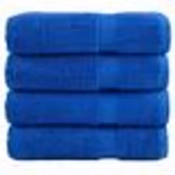 vidaXL Essuie-mains de qualité supérieure SOLUND 4 pcs bleu 600 g/m²