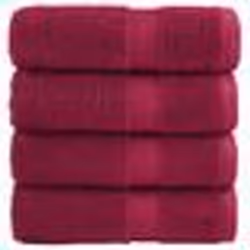 vidaXL Serviettes d'invité de qualité supérieure SOLUND 4 pcs bordeaux